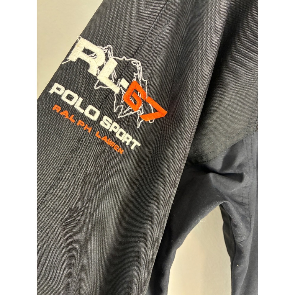 Polo Sport Ralph Lauren Sportsman Jacket Black Vintage Mens Large Coat - Picture 13 of 15